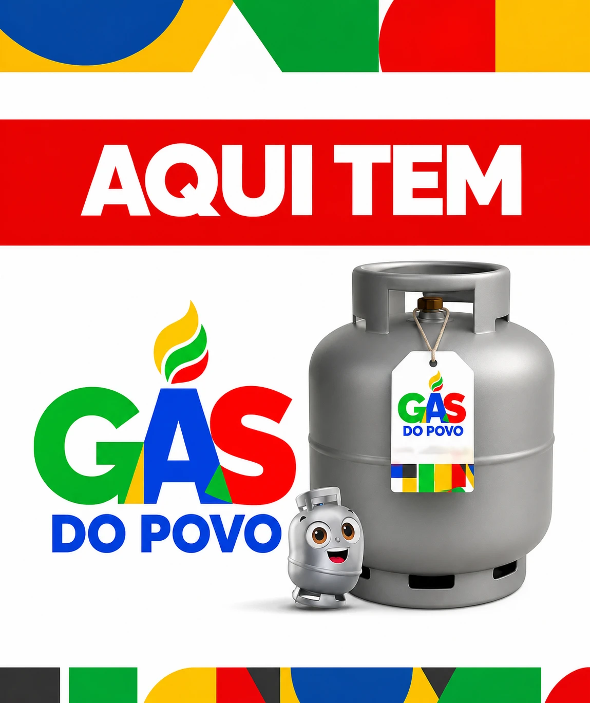 Aqui tem Gás do Povo — programa do Governo Federal com recarga gratuita de botijão de 13kg
